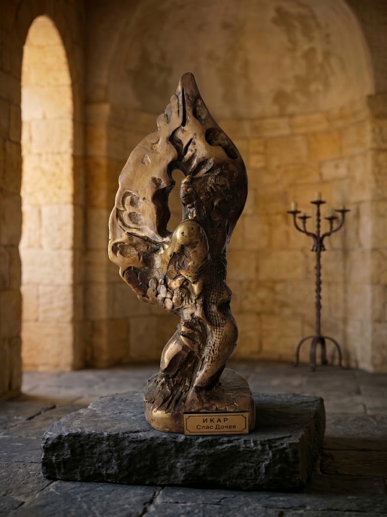 “Icarus” – Spas Dochev | Bronze sculpture - Image 2