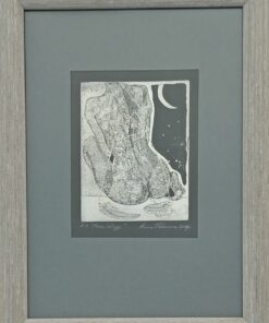 “Moon Wings” – Anna Tikhonova-Yordanova | Etching, Ex Libris