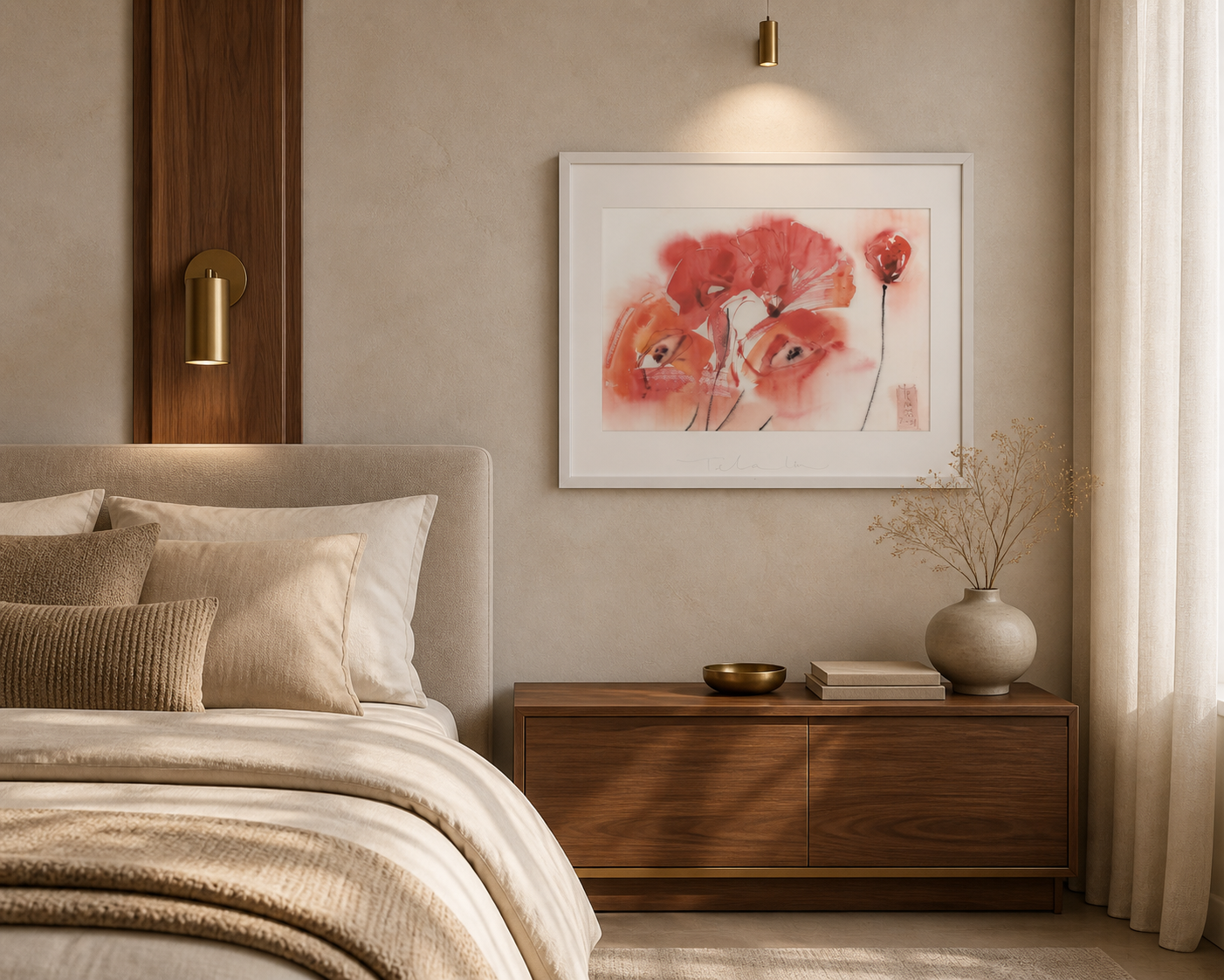 “Poppies 2” – Alexander Telalim | Original Watercolour - Image 2
