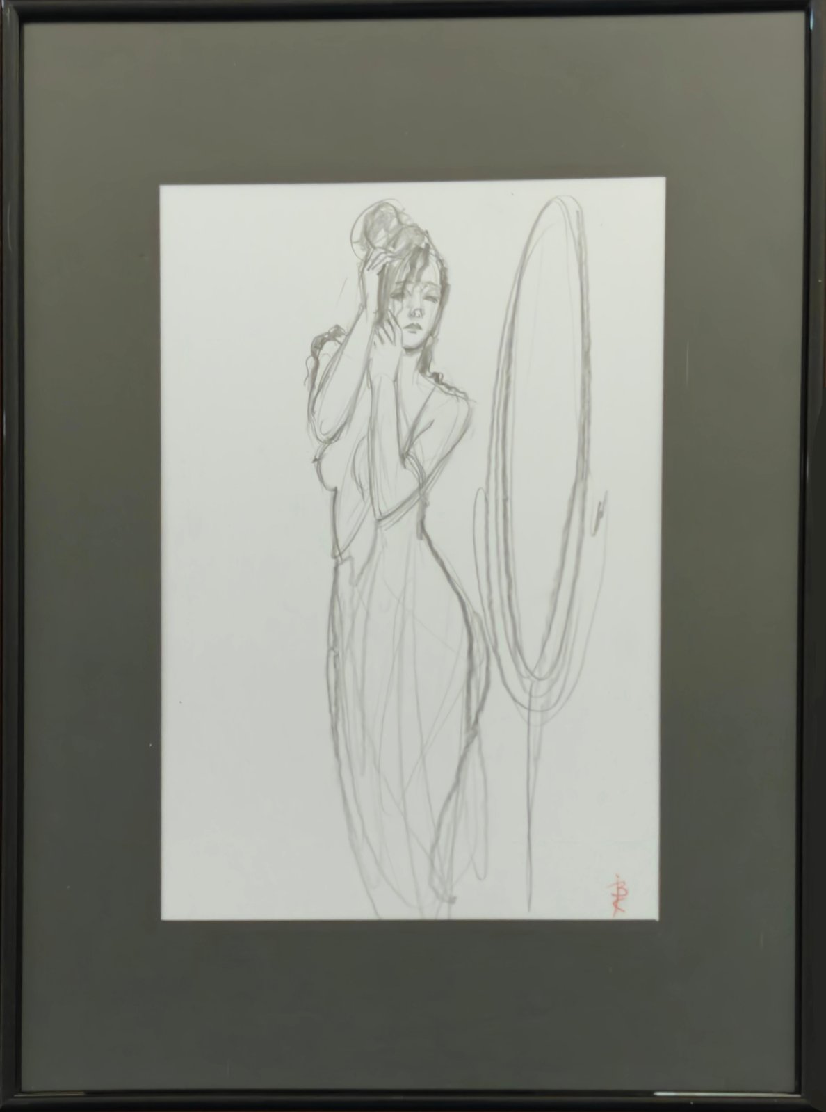 “Before the Mirror” – Vladimir Kirov | Pencil on Paper