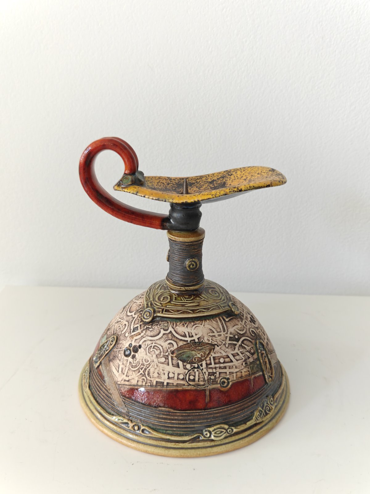 Small Single Candle Holder – Iliycho Aleksiev | Ceramic and Hand-Forged Iron