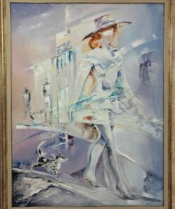 “Lady with a Little Dog” – Stefan Temelkov | Oil on Canvas