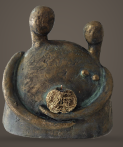 “Couple with an Apple” – Eli Gerzilova | Original ceramic sculpture